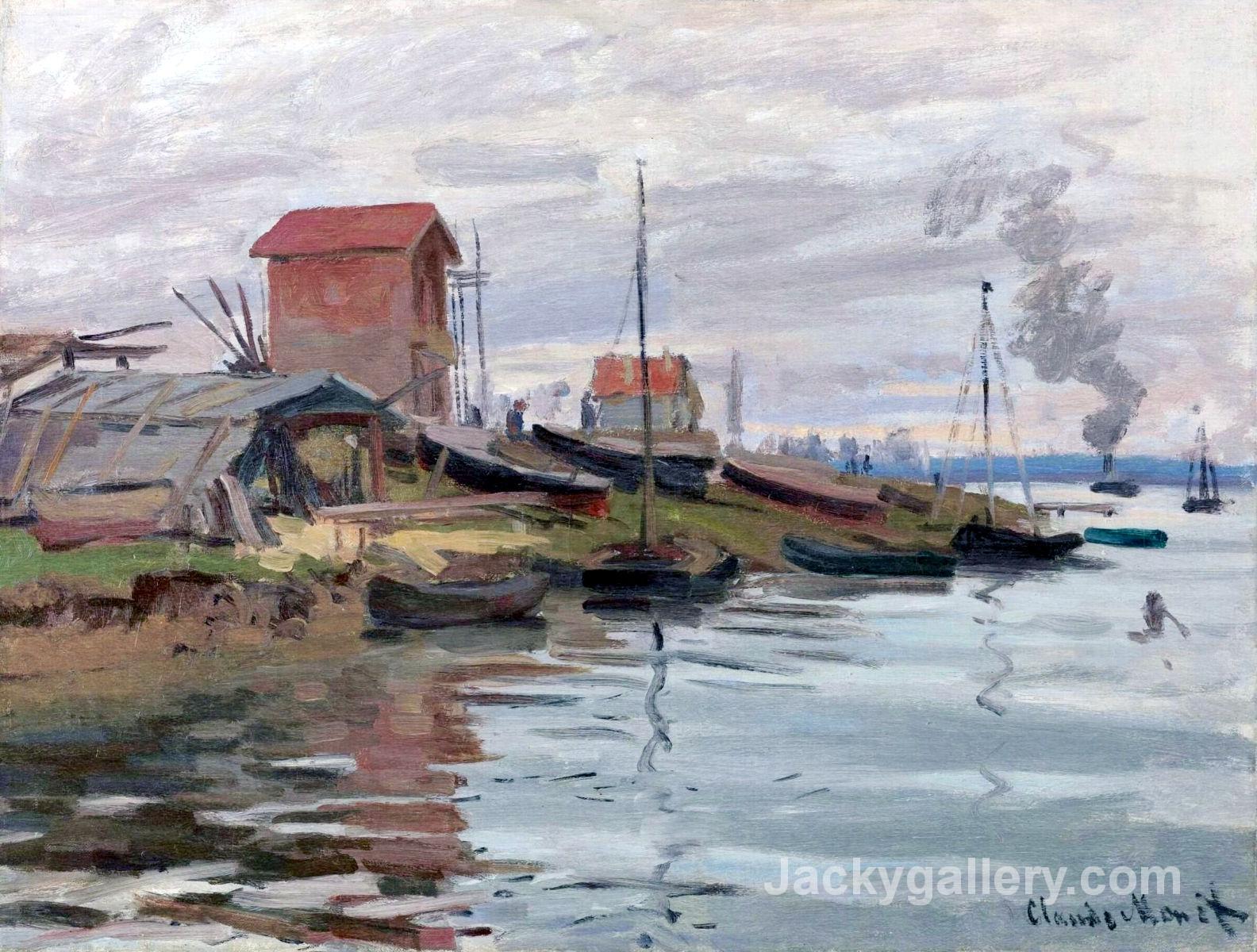 The Seine at Petit-Gennevilliers by Claude Monet paintings reproduction